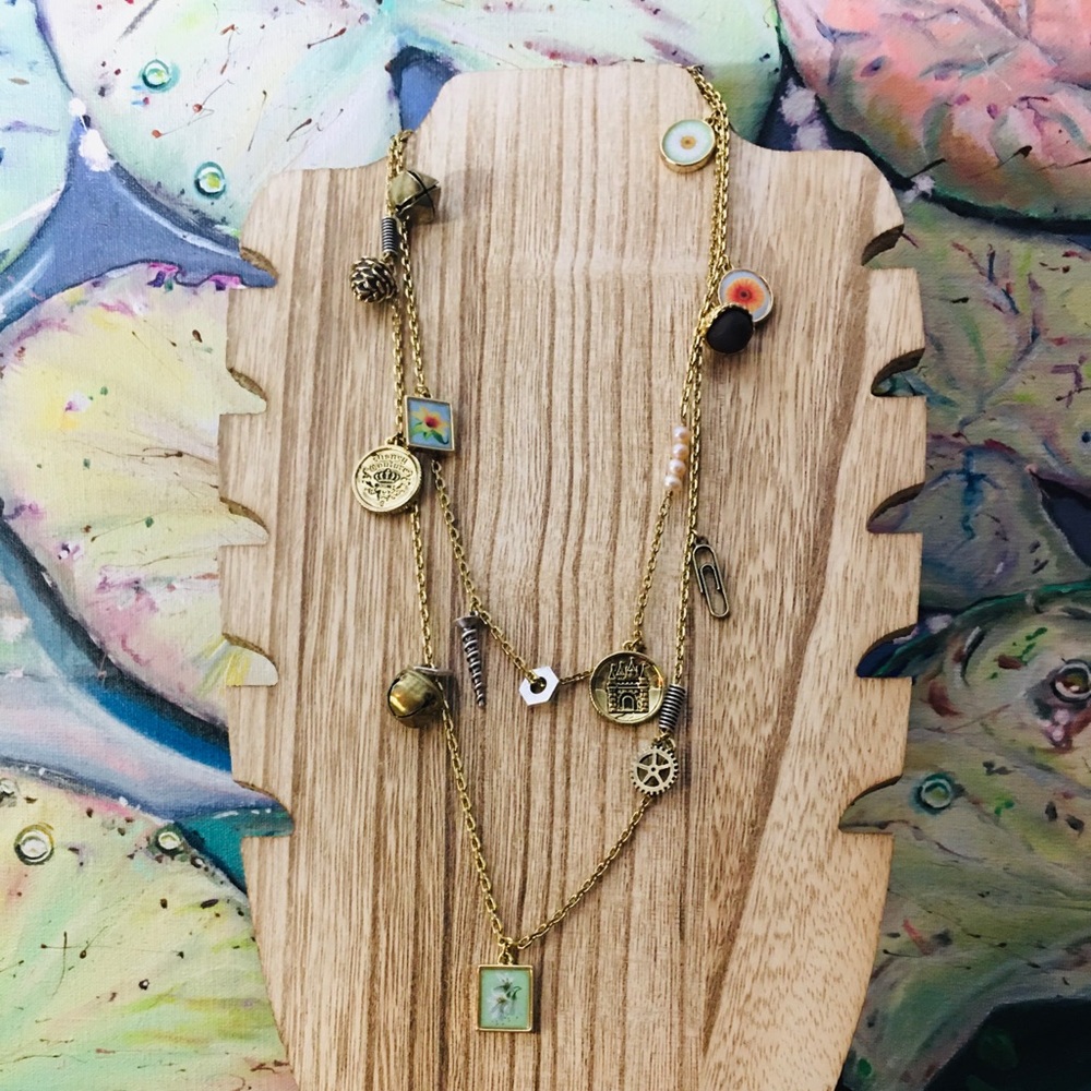 Rare Disney Couture Long Charm Necklace